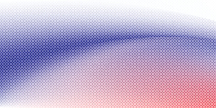 Abstract white background with red and blue halftone dot patterns. Modern vector illustration featuring comic book style textures and creative gradient effects for graphic design.