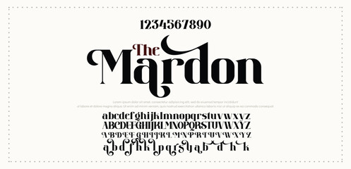 Elegant luxury alphabet font logo. Typography modern classic lettering serif italic fonts decorative wedding vintage retro logos. vector illustration © Font_Hub