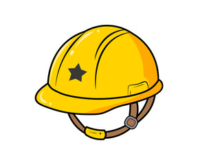 Fototapeta premium yellow hard hat for safety construction