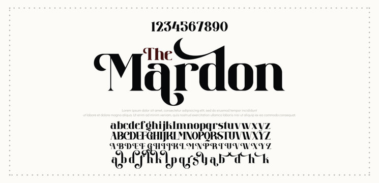 Elegant luxury alphabet font logo. Typography modern classic lettering serif italic fonts decorative wedding vintage retro logos. vector illustration