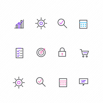 Creative Icon Sets Vector Background