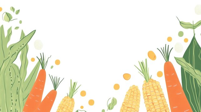 Fresh Vegetables, Colorful, Vibrant Design, Background, Stock Photo, Food, Illustration