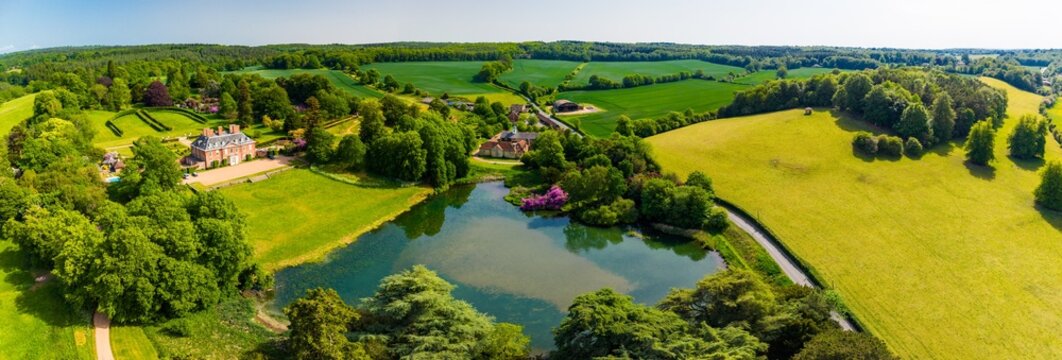 Squerryes Court and Westerham Aerial View
