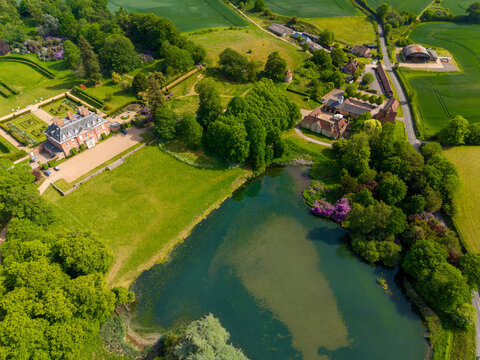 Squerryes Court and Westerham Aerial View