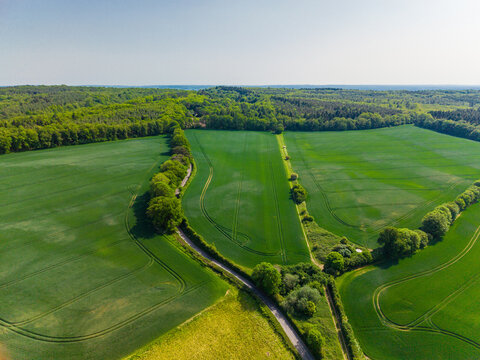 Squerryes Court and Westerham Aerial View