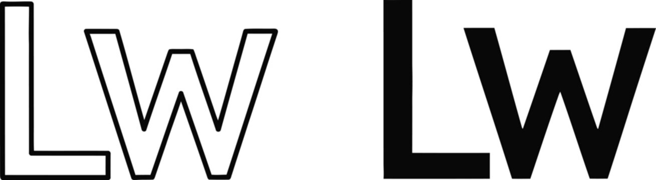 Lw logo design variations