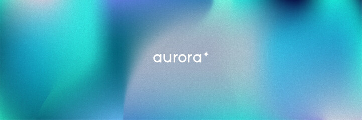 Obraz premium Aurora Light Gradient. Borealis Gradient Blur. Vector Graphic Of Liquid Wave Pattern. Green, Blue And Purple Abstract Sky. Iridescent Aura Over Polar Outdoor Stars. Northern Aurora Light.