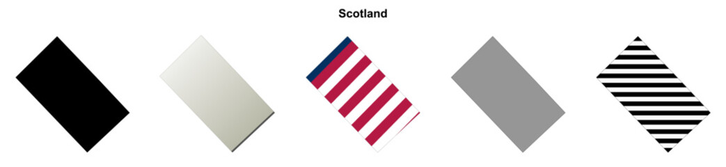 Fototapeta premium Scotland (Georgia) blank outline map set