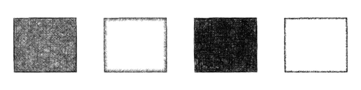 Sketch black and white Grant County (Indiana) outline map design set