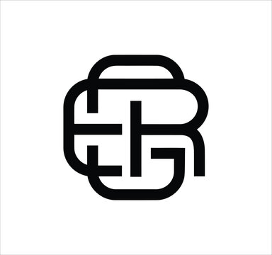 ger ge er  clothing e r g letter logo design. Minimal monogram emblem, classic style  Alphabet vector logo design. Premium Business logo, White background. AI/EPS and PNG/JPEG.