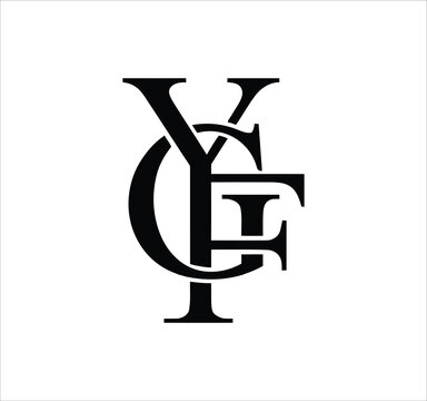 gyf clothing gy yf  y f g letter logo design. Minimal monogram emblem, classic style  Alphabet vector logo design. Premium Business logo, White background. AI/EPS and PNG/JPEG.