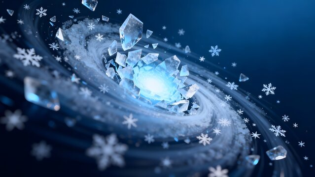 Crystal snowflake spiral galaxy