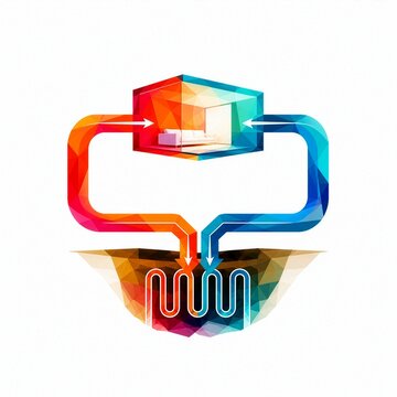 Heat Pump Energy Loop Building Illustration