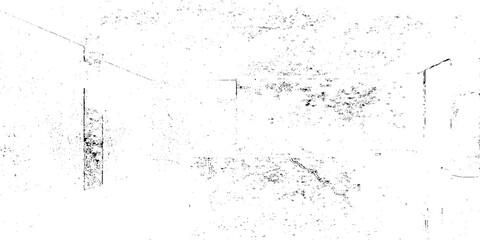 Fototapeta premium Abstract grunge background with dynamic black ink brush strokes scratch textures and distressed paint, splatter effects on white minimalist vector backdrop for overlay graphic design template.