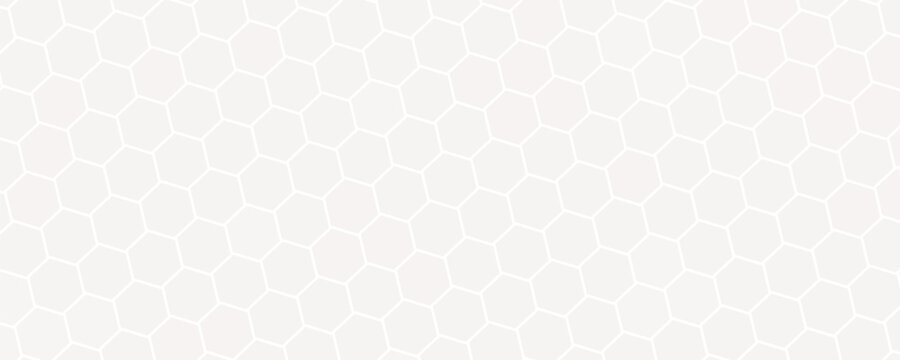 Honeycomb Grid tile random background or Hexagonal cell texture. in color white or gray or grey.