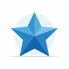 Obraz premium Blue Star Icon with Circle Background