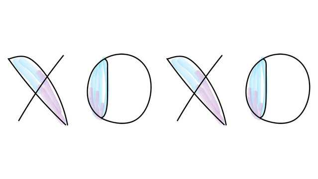 Xoxo typography design element