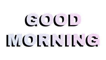 Good morning png lettering sticker pastel fabric textured font typography © Rawpixel.com
