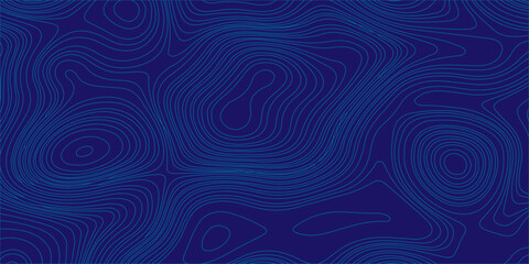 Blue topographic map abstract background with wavy contour lines for geographic, cartographic, and banner designs. A high-quality, seamless-style abstract background © Creative Lis