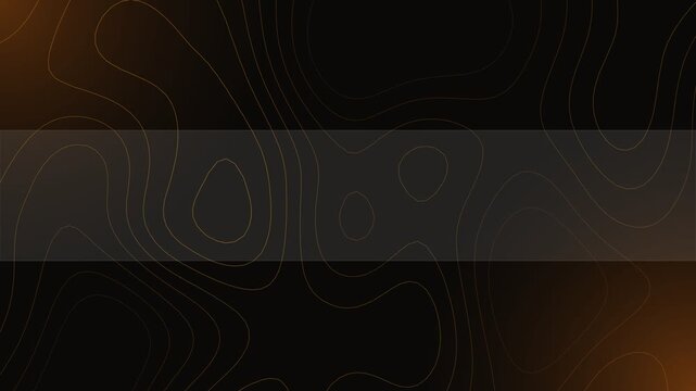 Abstract flowing contour lines, slow motion gradient background with glowing orange and dark tones, cinematic seamless loop for design transitions, symbolizing digital motion and creativity for brand
