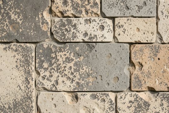 Roman opus incertum stone pattern texture flat lay
