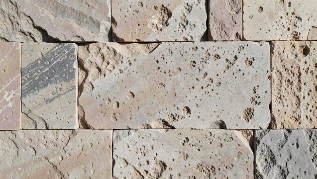 Roman opus incertum stone pattern texture flat lay