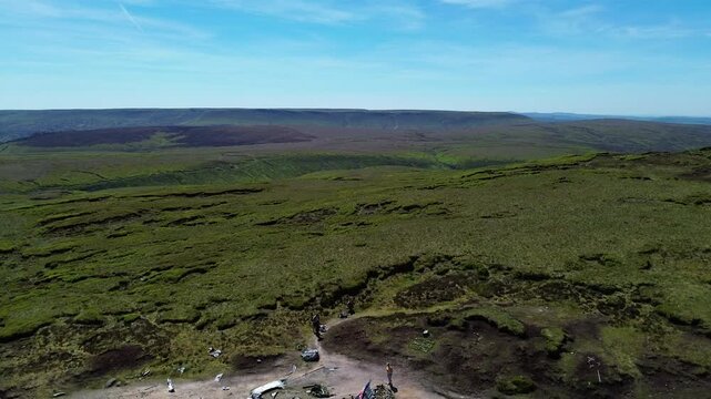 wreckage of a b29 bomber in the peak district