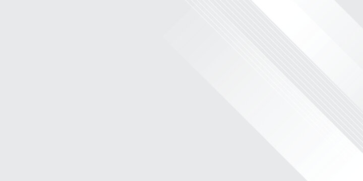 Abstract White and Grey Background with Modern Geometric Diagonal Lines and Subtle Gradient Soft Shadows for Professional Business Presentation, Corporate Website, and Minimalist UI UX Design