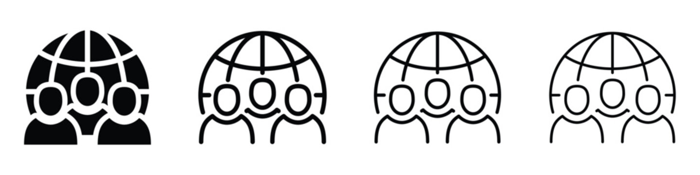 Global team icon representing international collaboration and diversity