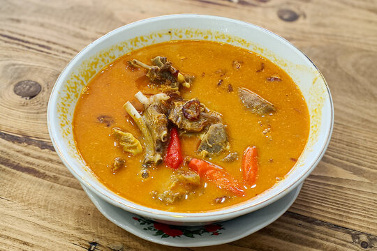 Gulai kambing muda or young goat curry.