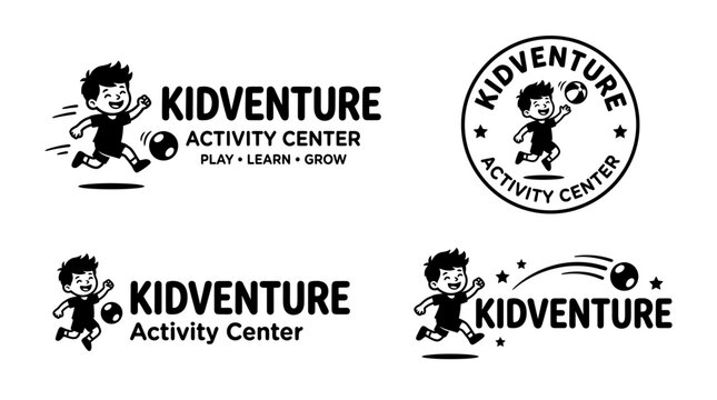 Kidventure Activity Center Logos Collection.