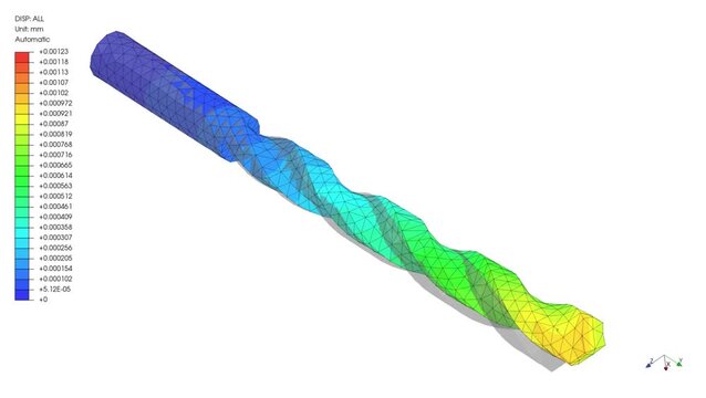 Mechanic simulation engineering - Stress and breakpoint analysis of Drill under force and moment conditions