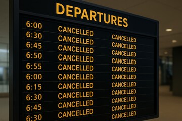 Fototapeta premium An airport board titled 