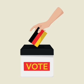 Voting illustration with German flag vector