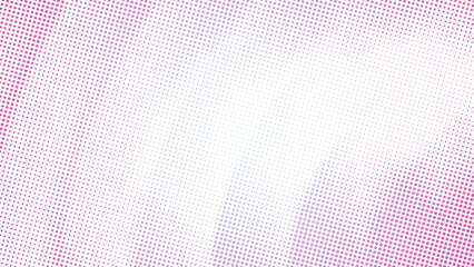 Fototapeta premium Halftone pattern with pink and purple dots on white background for graphic design transparent background