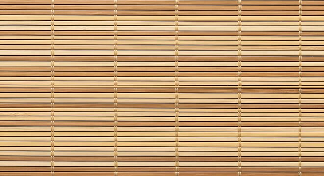 Natural Bamboo Blind Texture Close-Up Background.