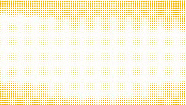 Halftone pattern with yellow gradient dots on white background for design and texture  seamless repeat transparent background