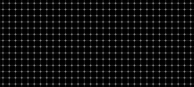 Seamless pattern dot frame grid blueprint, black surface. Dense point geometry layout, interface wireframes dashboards planning pages data charts engineering diagrams technology visuals. 
