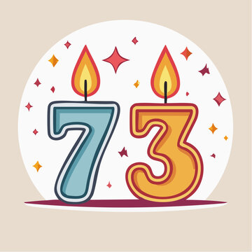 Birthday Candles Number 73