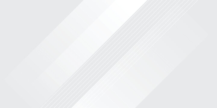 Abstract White and Grey Background with Modern Geometric Diagonal Lines and Subtle Gradient Soft Shadows for Professional Business Presentation, Corporate Website, and Minimalist UI UX Design