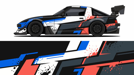 Racing Car with Abstract Design Elements. © Wahyu