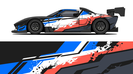 Vibrant Racing Car Speeding On Track Illustration. © Wahyu