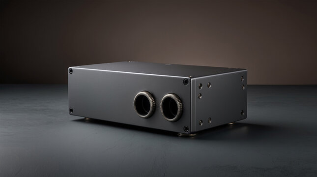 Premium Aluminum Electronic Device Enclosure with Two Round Ports