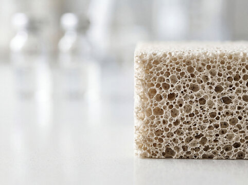 Biodegradable foam macro material texture