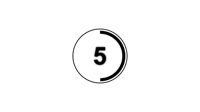 Circle countdown timer animation from 10 to 0 second animation on white background .10 second countdown timer 10 Seconds Circle Countdown Timer Animation from 10 to 0 second countdown time