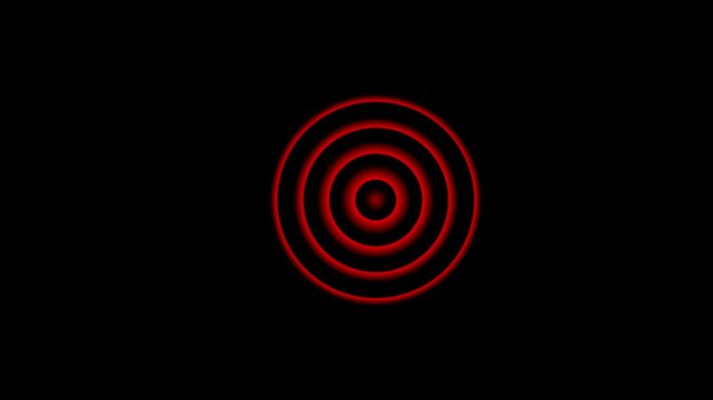 Abstract Digital Futuristic Radio Wave Animation on a black background. and Radio Wave