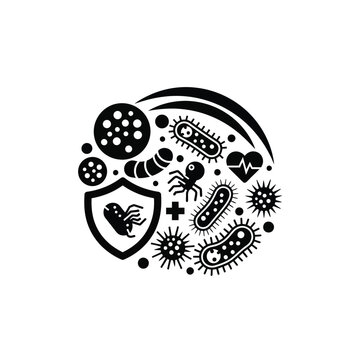 Microorganisms Germs Bacteria Shield.
