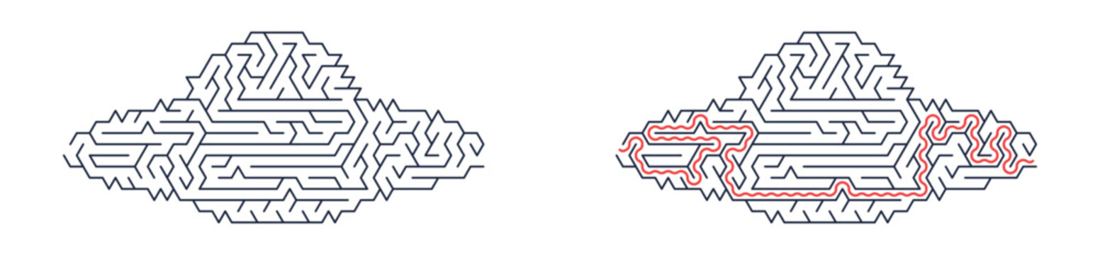Abstract design of UFO with maze patterns symbolizing UFO Day  