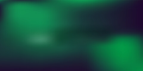 Fototapeta premium Dreamy Green Aurora Abstract Background With Soft Gradient Flow And Neon Glow