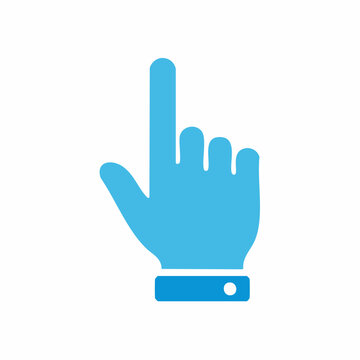 Blue Hand Cursor Icon